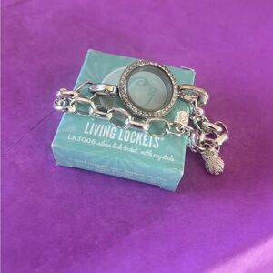Origami Owl Silver Link Locket Bracelet